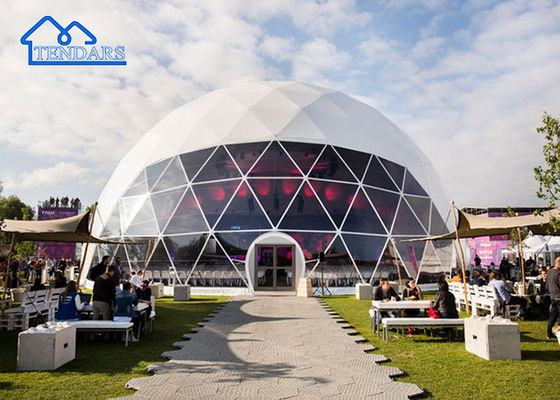 Купить 15м Dia Glamping Hotel Tent Строе деревянный каркас Двухслойный ПВДФ покрытый для экологических лоджей Производство в сети