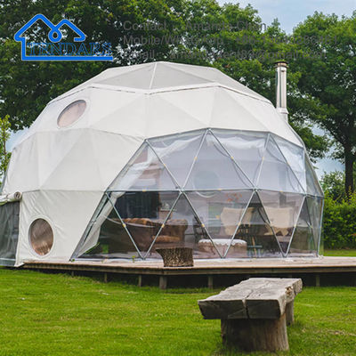 Купить Наружный геодезический купол Нижняя выставочная палатка ПВХ Luxury Dome Tent Наружный коммерческий корпус Производство в сети