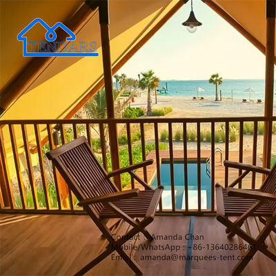 Купить Настраиваемый водонепроницаемый холст Glamping Campsite Safari Hotel Tents Resort online manufacture