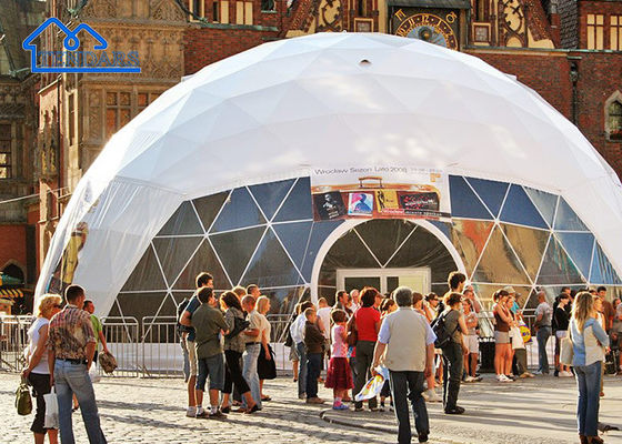 Укрепленный сплав 6м Диа торговая купольная палатка PVC крышка ветростойкая для кафе террасы