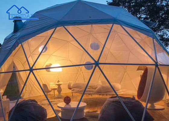 10 м холст хлопок Glamping отель палатка рама из алюминиевого сплава панорамный вид для отдыха в горах