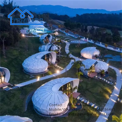 Новый дизайн Luxury Snail Shape Tent Отель Опыт Геодезическая палатка для кемпинга