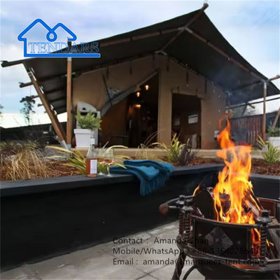 Префабрикованная деревянная гостиничная палатка Glamping Loft Safari Tent на открытом воздухе
