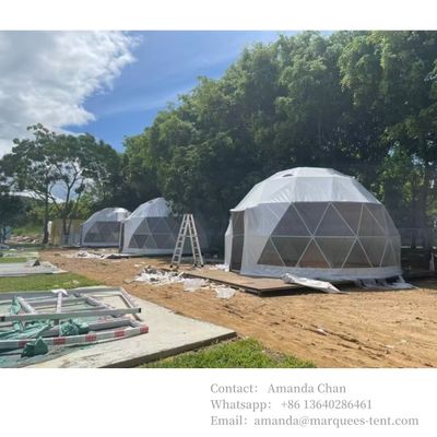 Экономичный настраиваемый отель на открытом воздухе Luxury Dome House Glamping Round Dome Tent For Trade Show