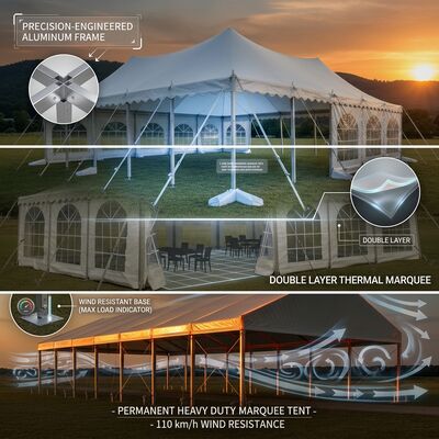 10x25m ABS Solid Wall G Series A-Frame A-Frame Marquee Party Tent Waterproof Abs Hard Wall Panels Product Launch Event