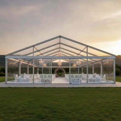 Luxury Glass Wall Wedding Party Marquee Tent TUV Certified DIN EN 13782 German Premium Event Venue Clear Span (Германия) Премиум место проведения мероприятия