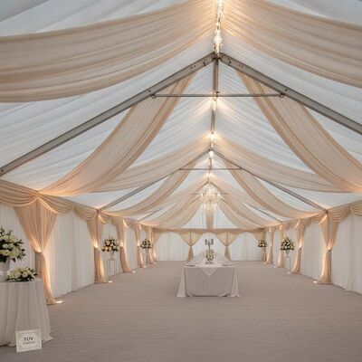 Luxury TUV Certified Aluminum Party Marquee Tent Interior Curtains for Netherlands Premium Weddings Events (Люксовый сертификат TUV на основе алюминия для торжеств, торжеств, торжеств)