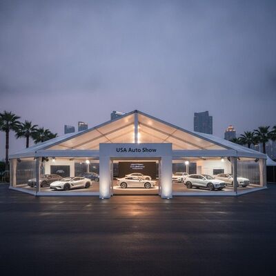США Автосалон Выставка Вечеринка Шатер Палатка Премиум-дисплей автомобиля Автомобильное мероприятие Американская торговая выставка Структура навеса